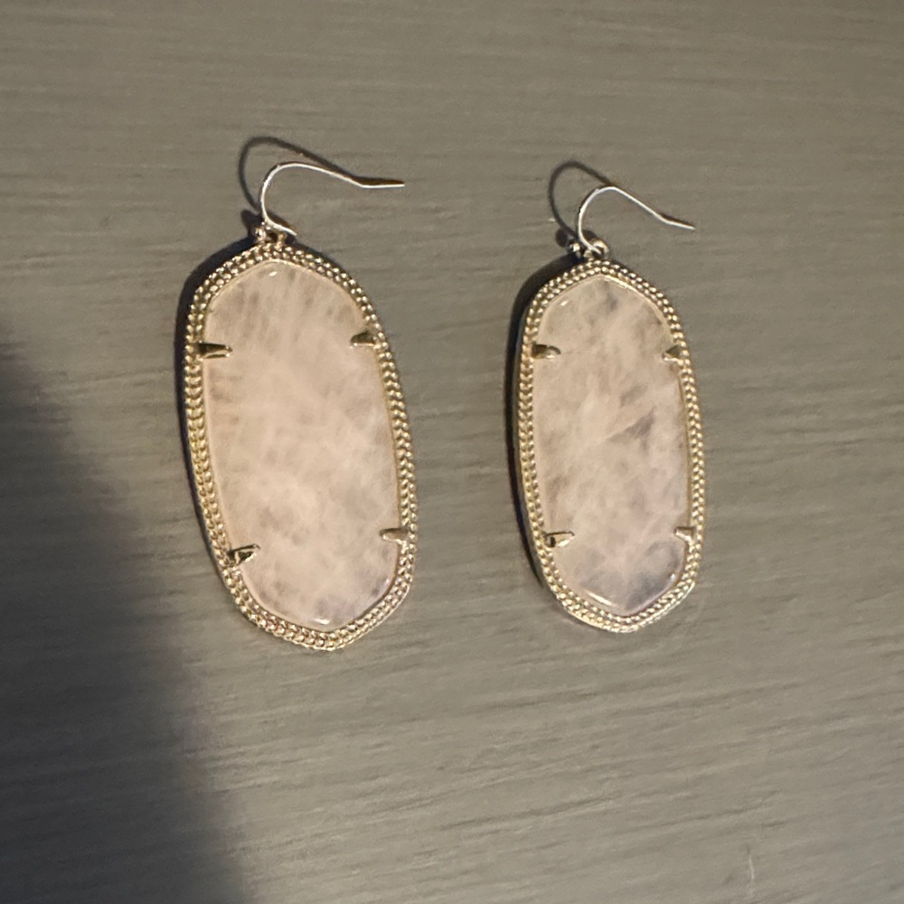 Elegant Gold and Pink Earrings
